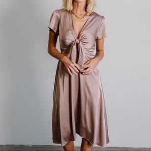 BALTIC BORN Poppy Satin Midi Dress